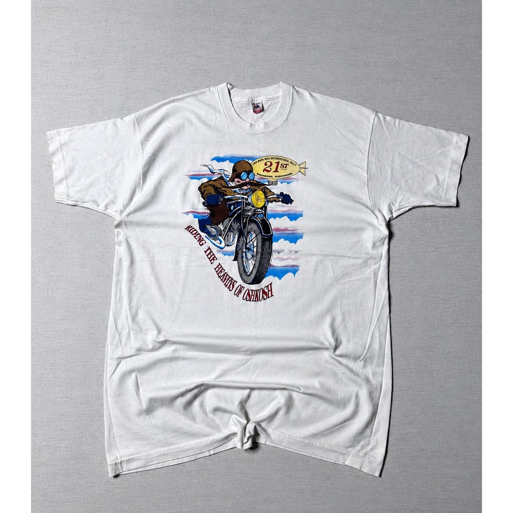 Vintage 1993 BMW MOA Rally T-Shirt Men's XXL Oshkosh Wisconsin Motorcycle Biker